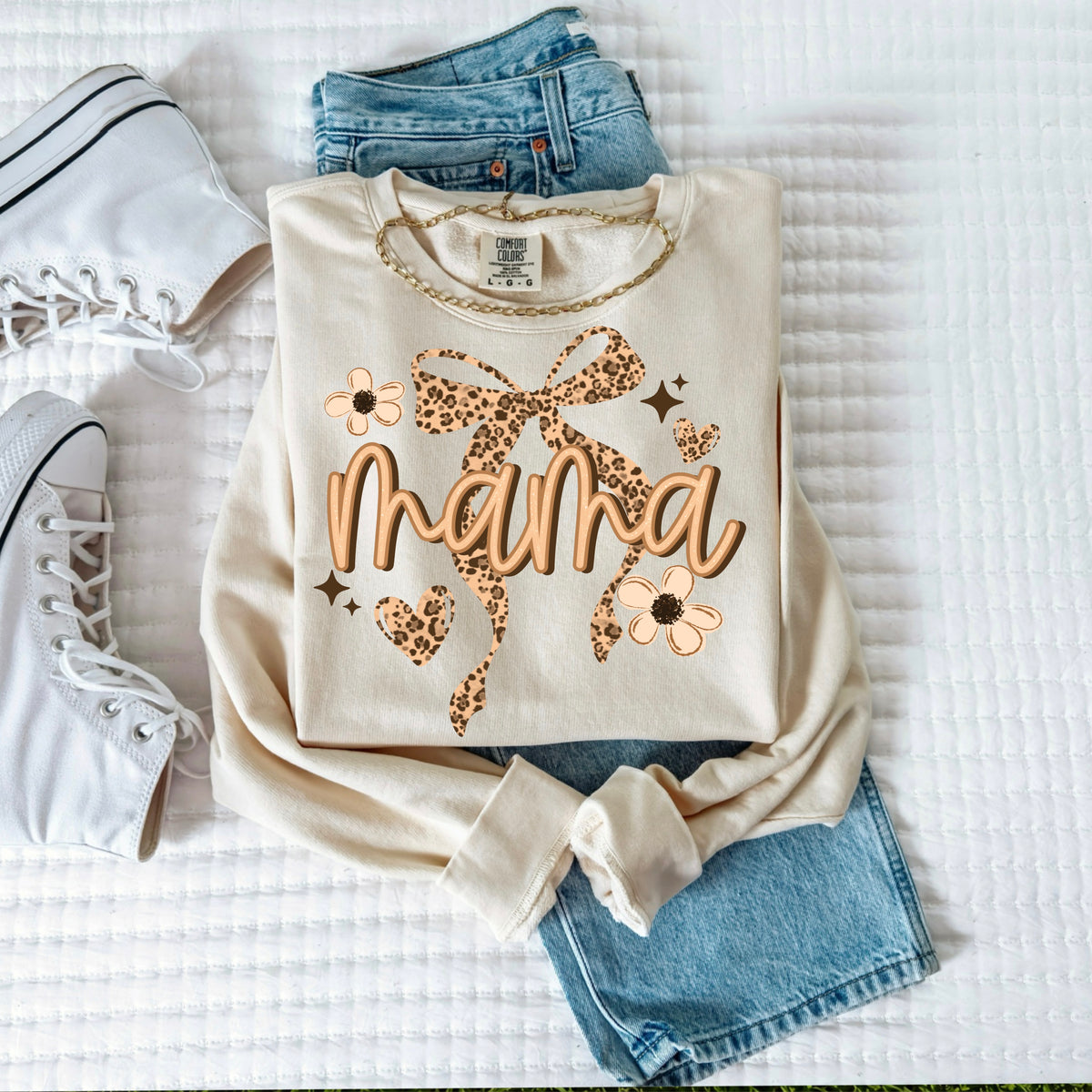 Mama leopard bow (CSC) Tuesday Deal DTF