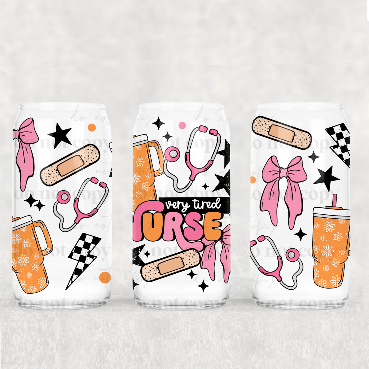 0102 very tired nurse (CSC) UV DTF WRAP