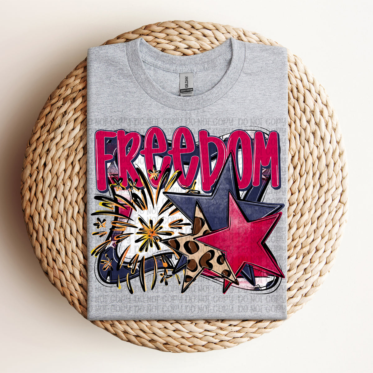 Freedom fireworks and stars (VP) DTF Transfer