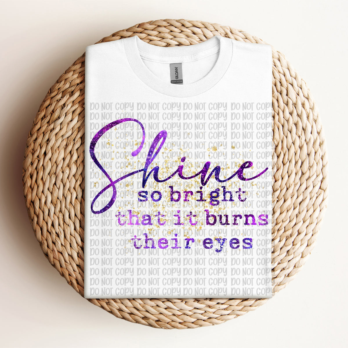 Shine so bright PURPLE words (VP) DTF Transfer