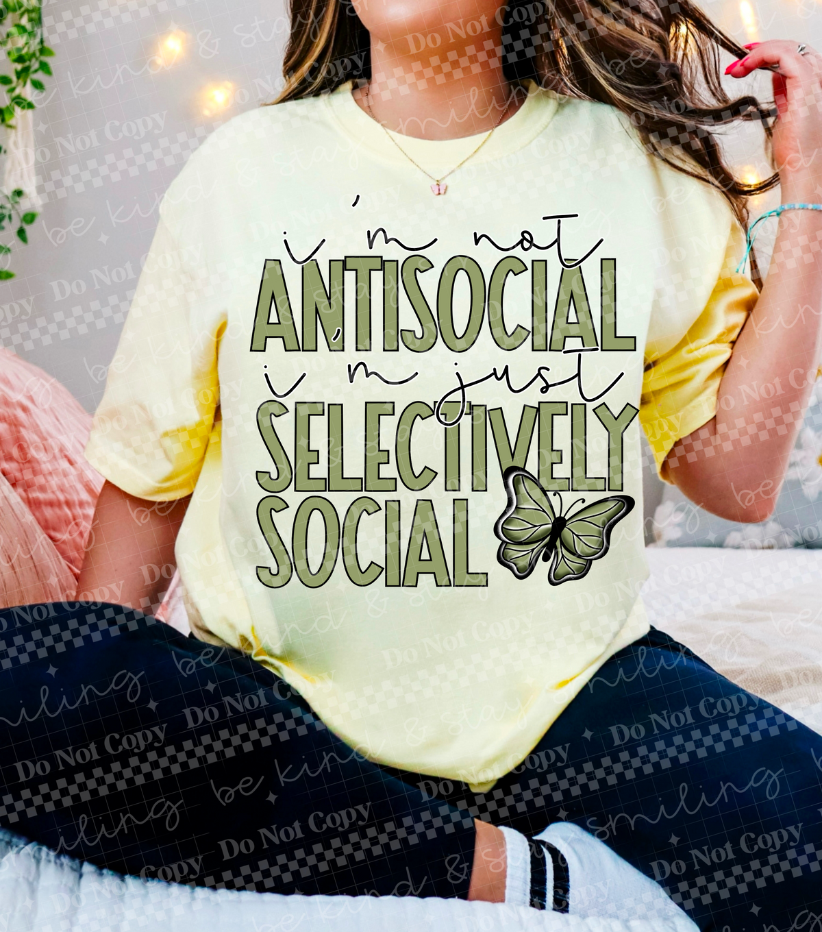 I'm not antisocial I'm just selectively social (CMLD) 107066 DTF transfer