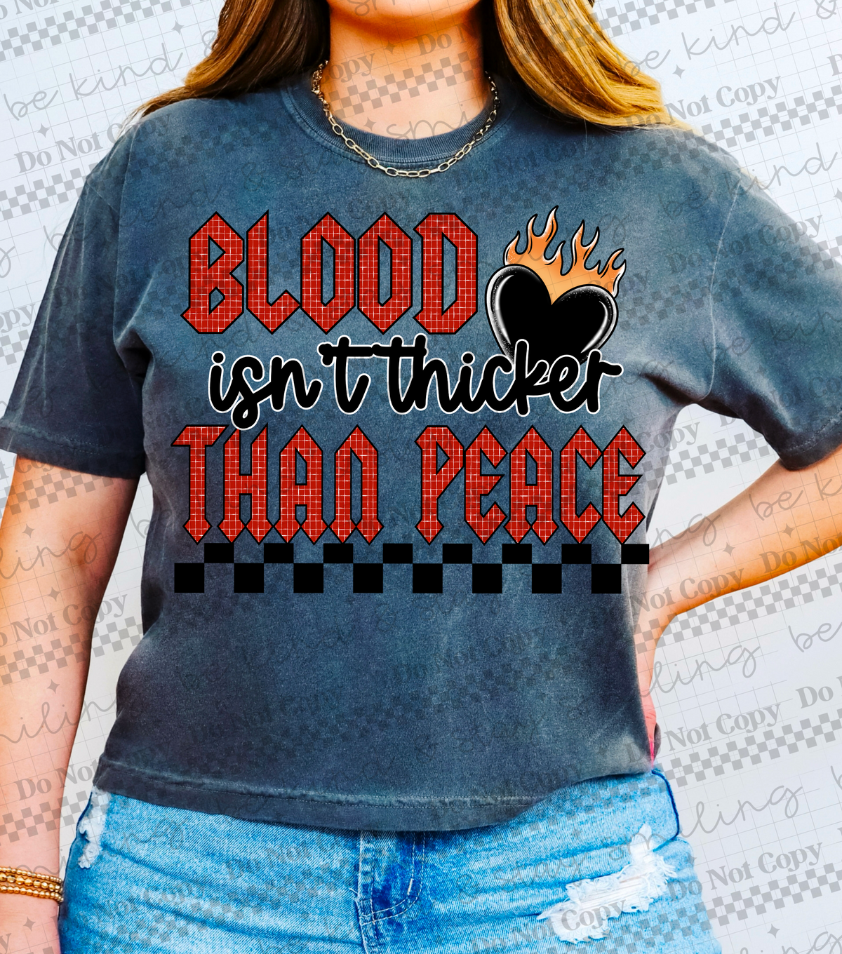 Blood isn't thicker than peace (CMLD) 107061 DTF transfer