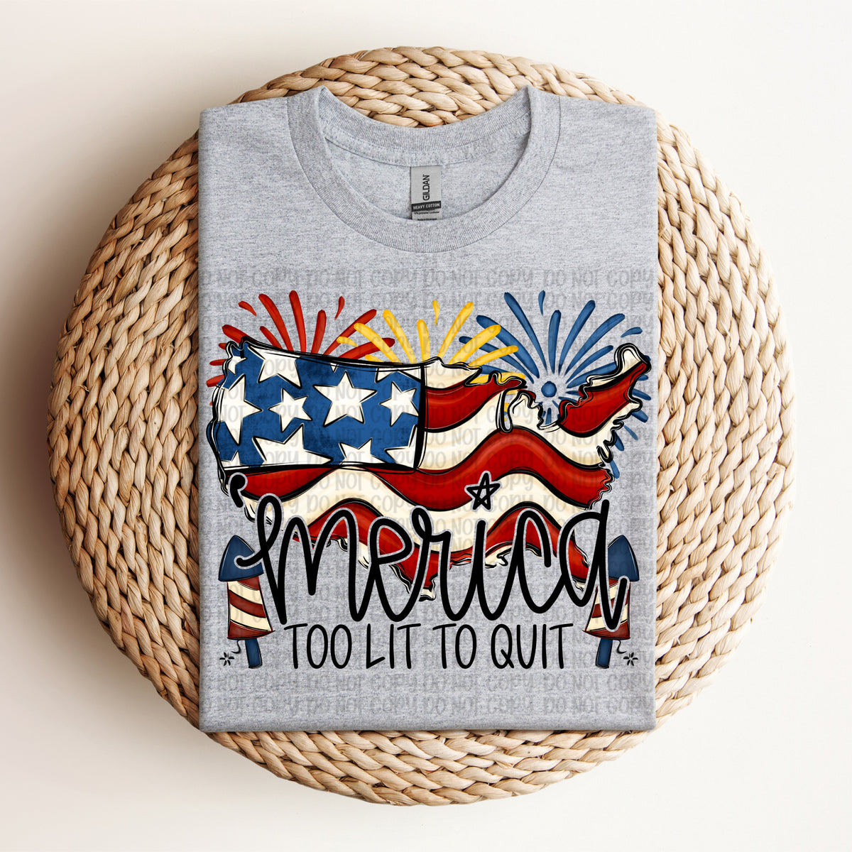 America too lit to quit (VP) DTF Transfer
