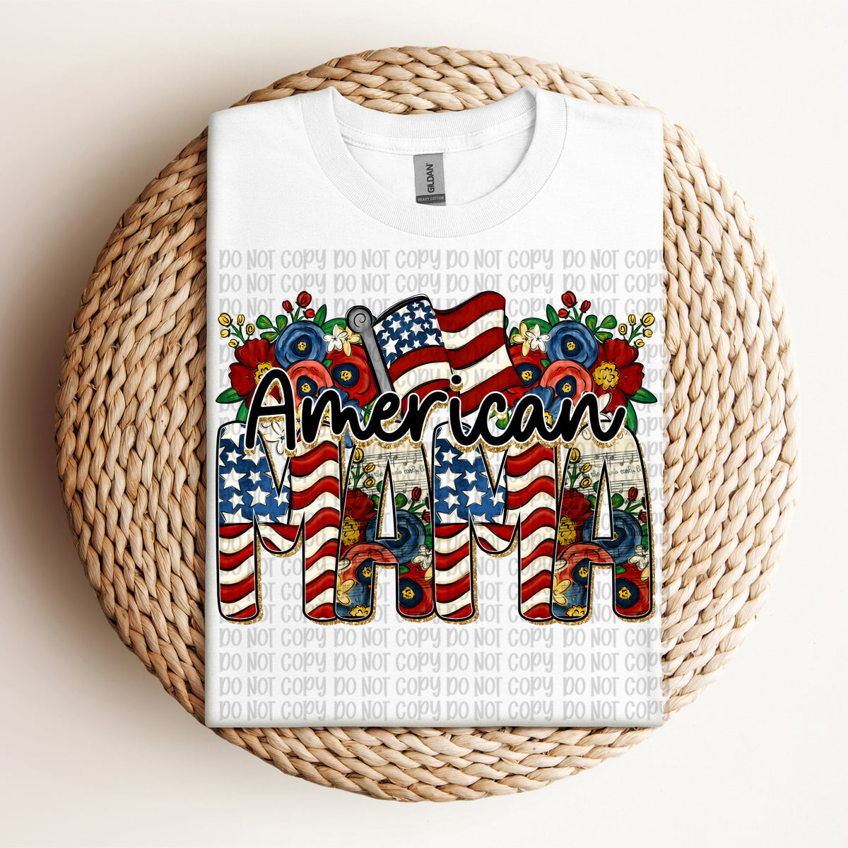 American mama florals (VP) DTF Transfer