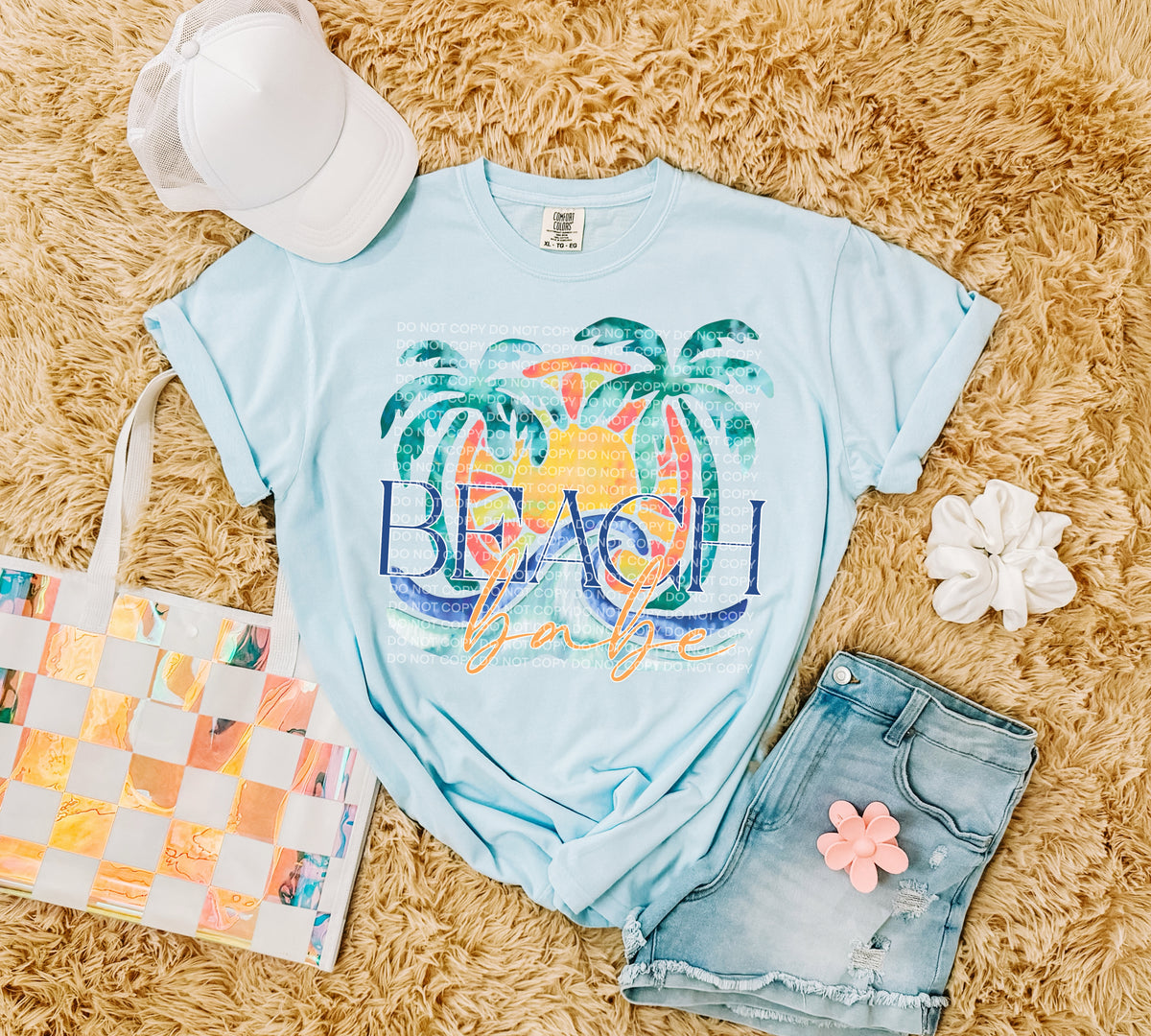 Beach babe palm trees (SCG) DTF Transfer