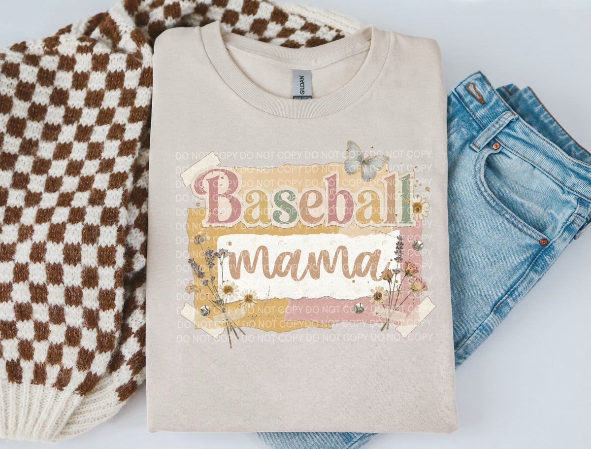 Baseball mama floral (SCG) DTF Transfer