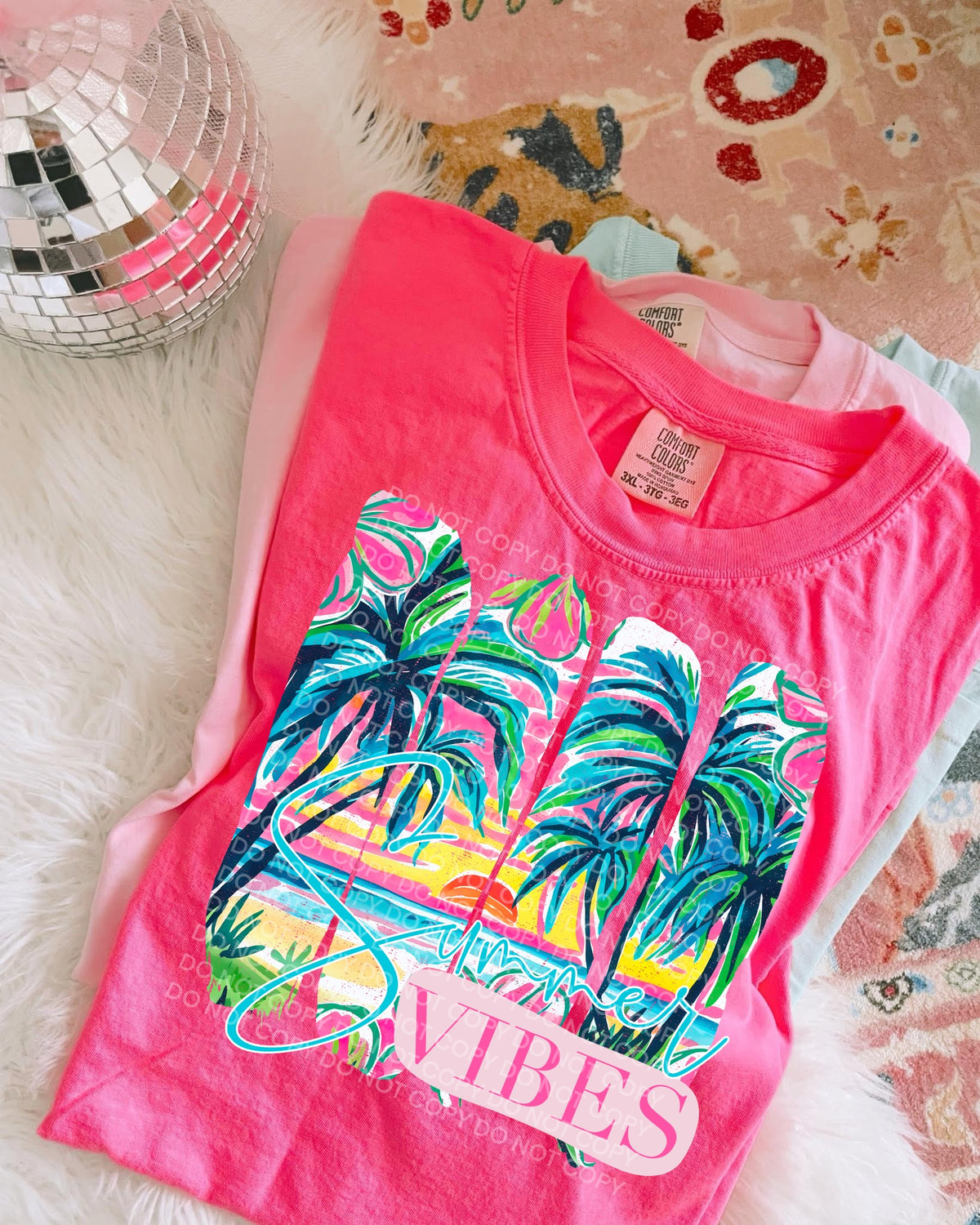 Summer vibes brushstroke frames (SCG) DTF Transfer