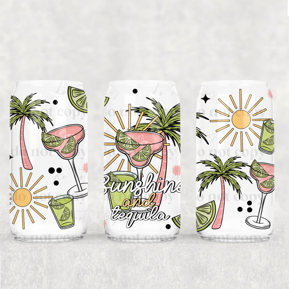 0234 sunshine and tequila (CSC) UV DTF WRAP