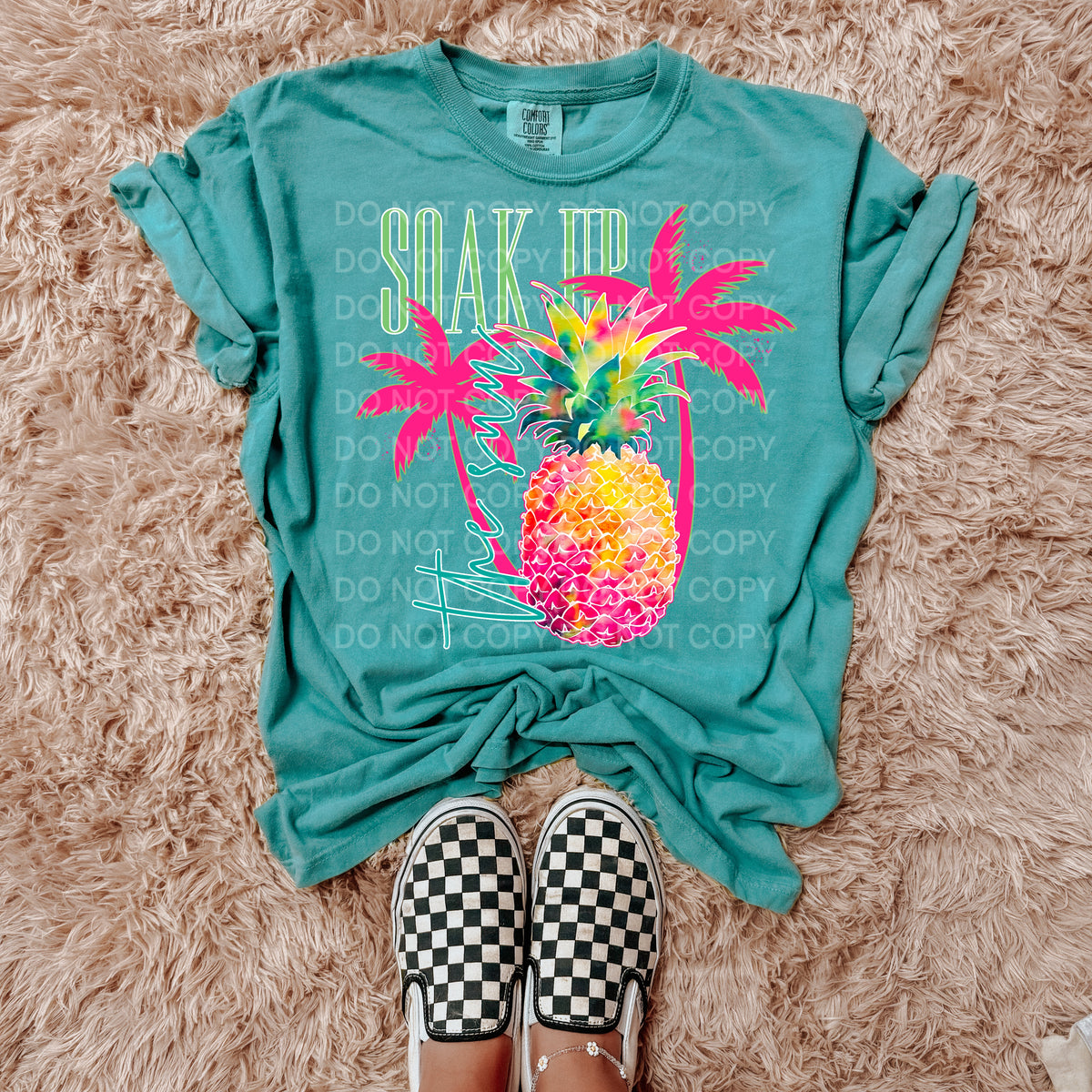 Soak up The Sun Pineapple Palm Trees (SCG) DTF transfer