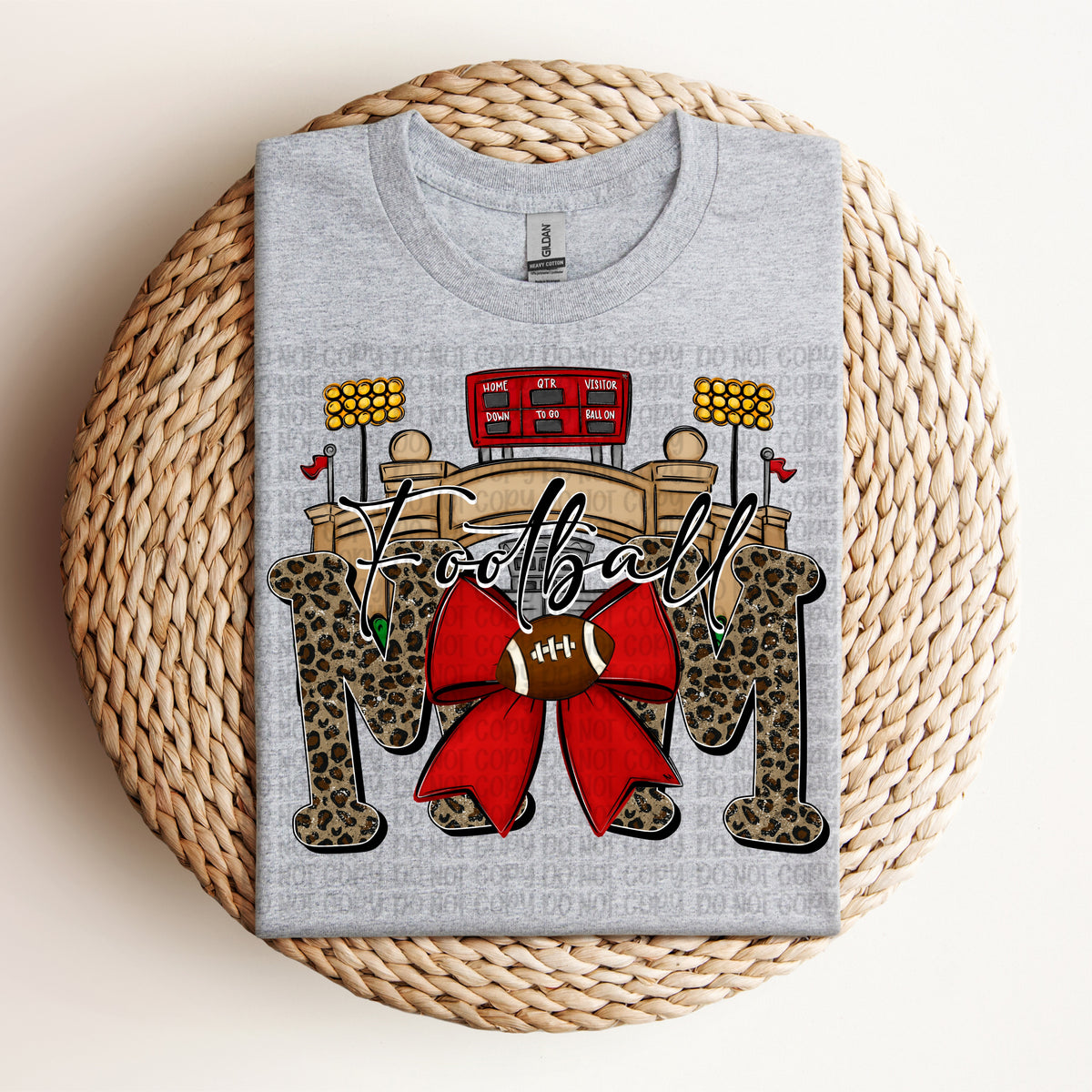 Football mom leopard and red (VP) DTF Transfer