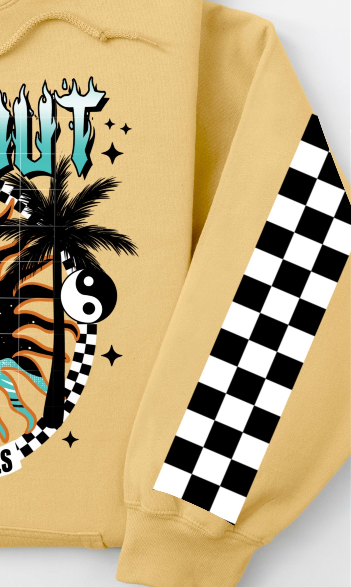 Black and White Checkered SLEEVE (CSC) 102800 DTF transfer