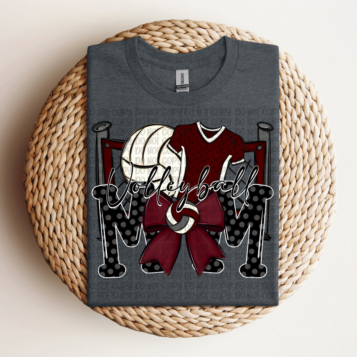 Volleyball mom maroon (VP) DTF Transfer