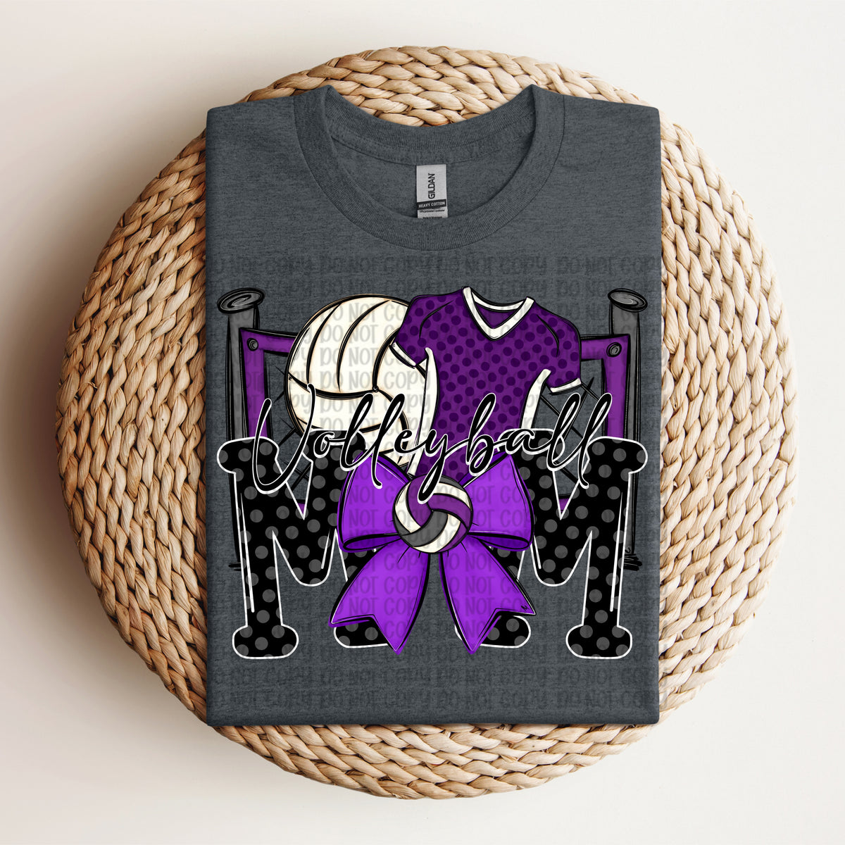 Volleyball mom purple (VP) DTF Transfer