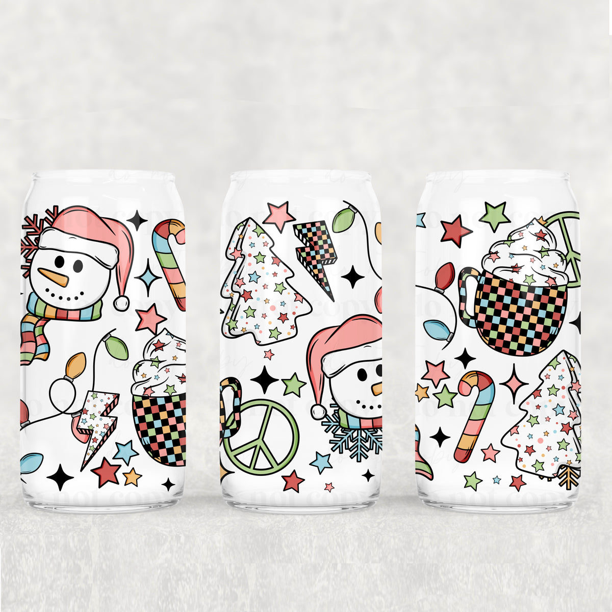 0304 color full christmas (CSC) UV DTF WRAP