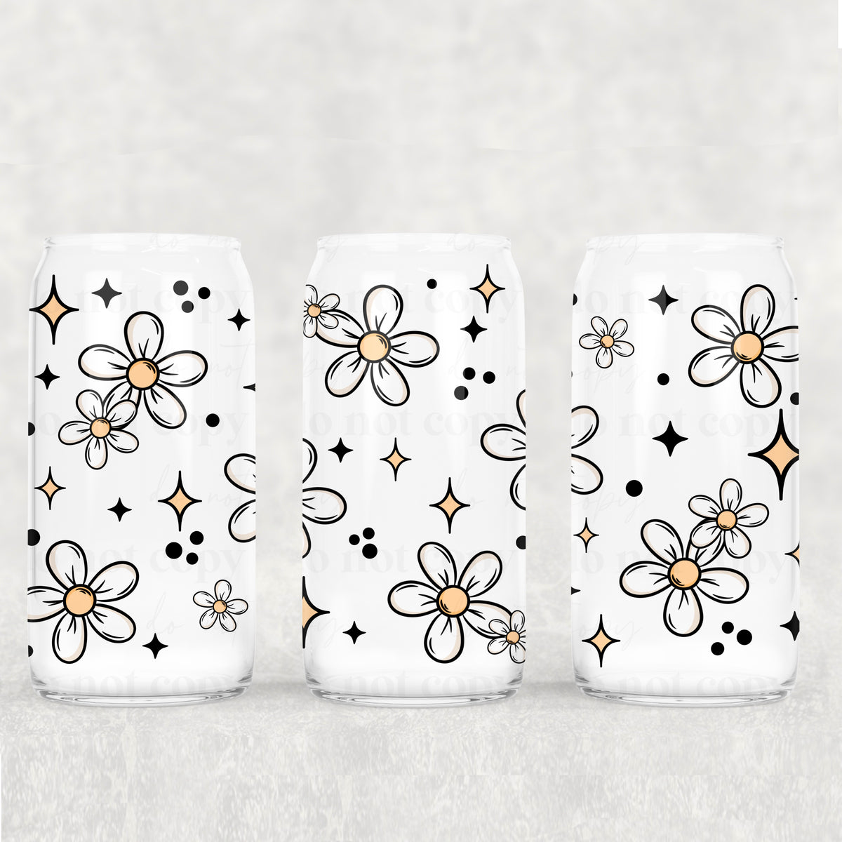 0307 white sunflowers (CSC) UV DTF WRAP