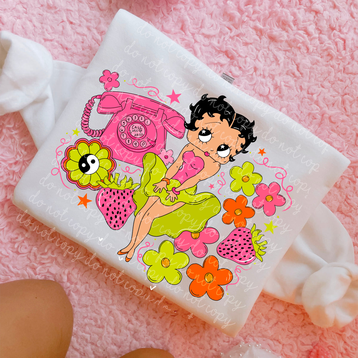 Boop (phone & flowers)(MMD) DTF Transfer