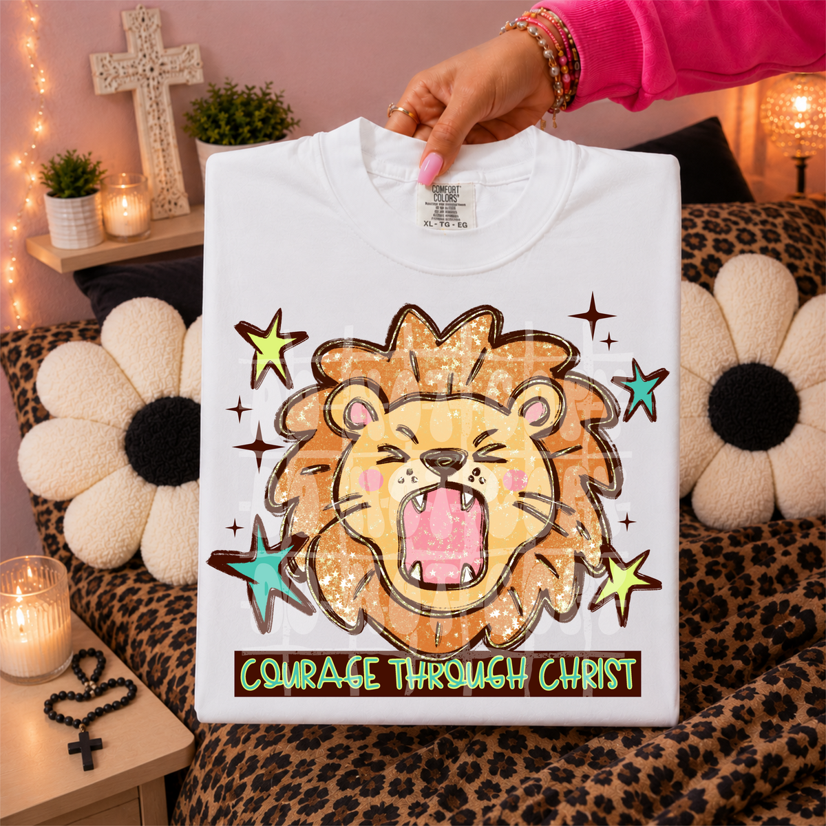 Courageous through Christ lion (C's)DTF Transfer