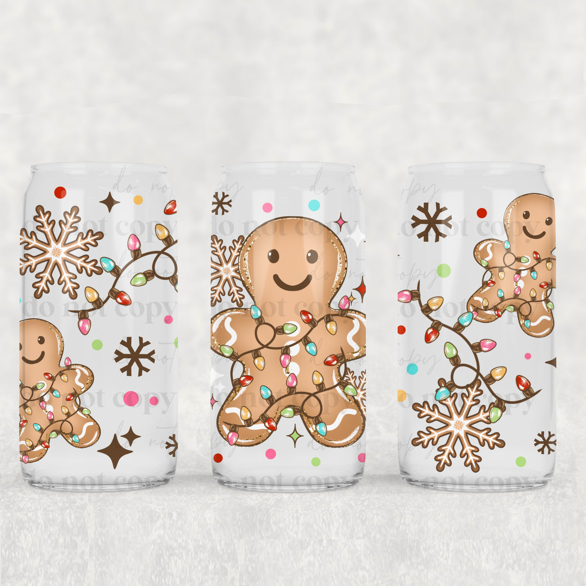 0368 gingerbread with lights (CSC) UV DTF WRAP