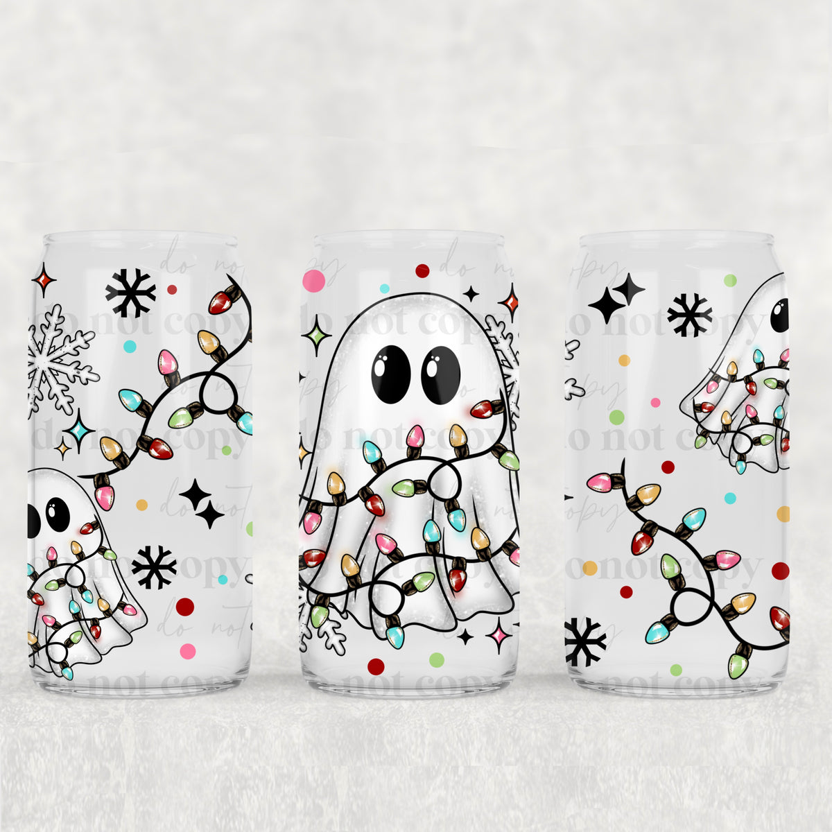 0379 ghost with christmas lights (CSC) UV DTF WRAP