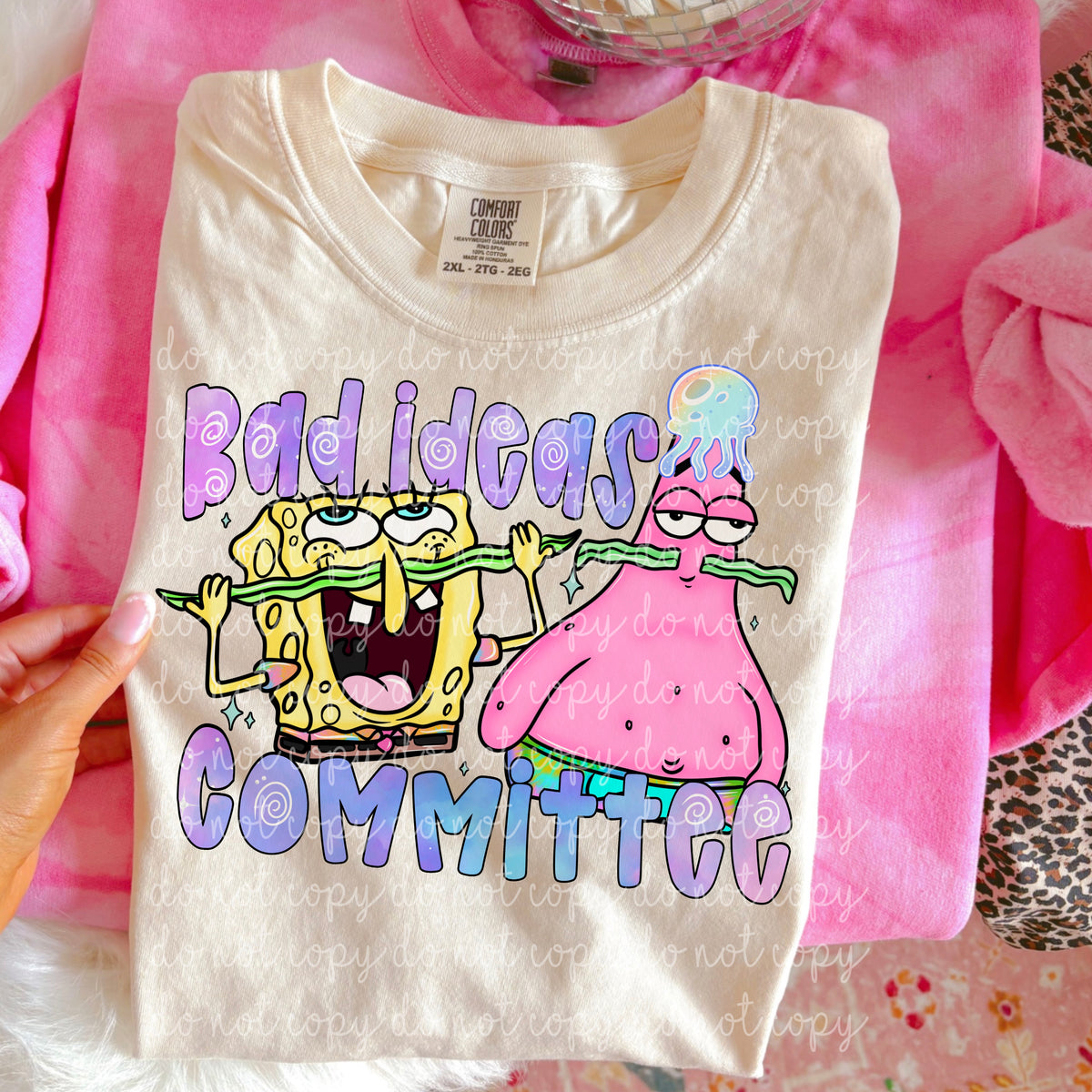 Bad Idea Committee sponge and star(MMD) DTF Transfer