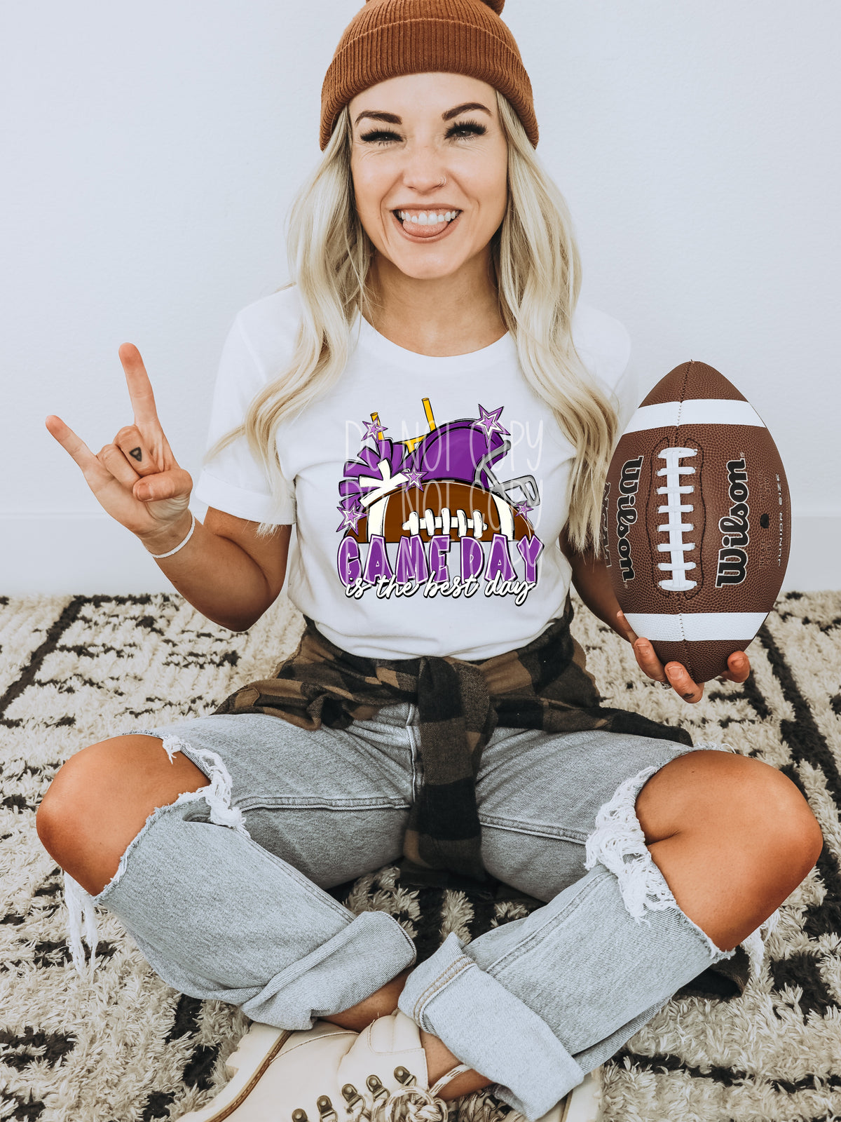 Game day is the best day PURPLE (PH) 109361 DTF transfer