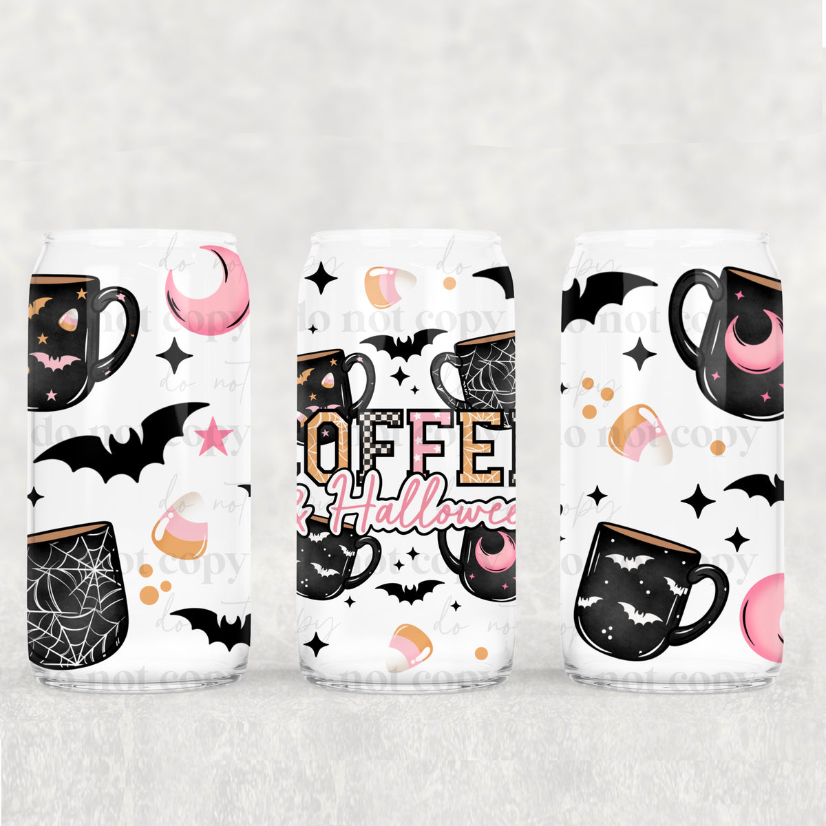 Coffee & Halloween (CSC) UV DTF WRAP