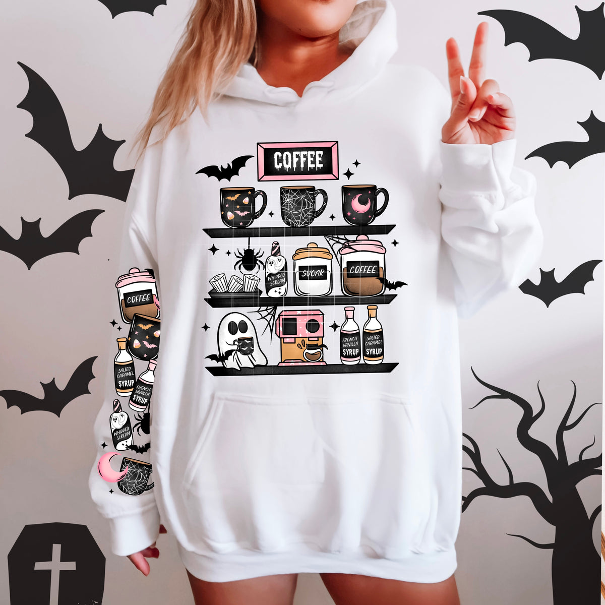 Halloween Coffee Shelf FRONT (CSC) 102991 DTF transfer