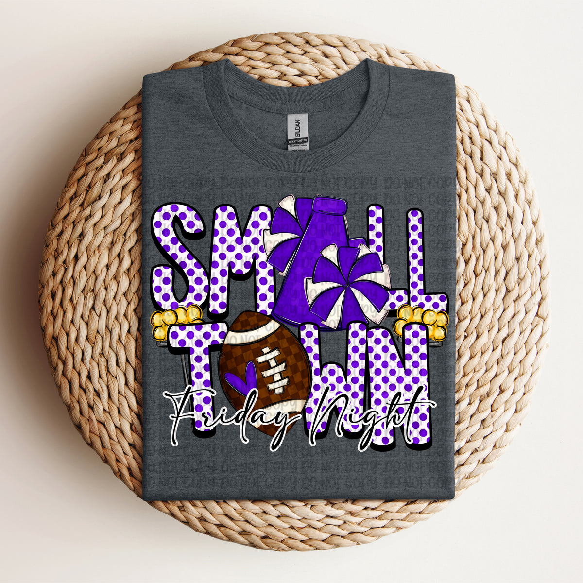 Small town Friday night purple (VP) DTF Transfer