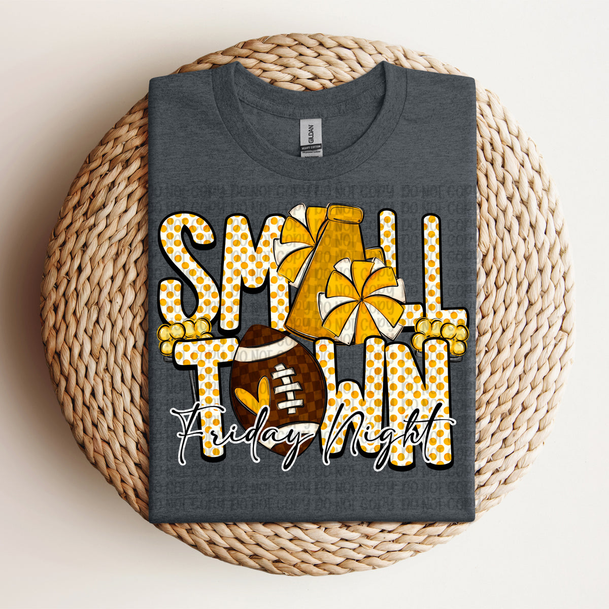 Small town Friday night yellow (VP) DTF Transfer
