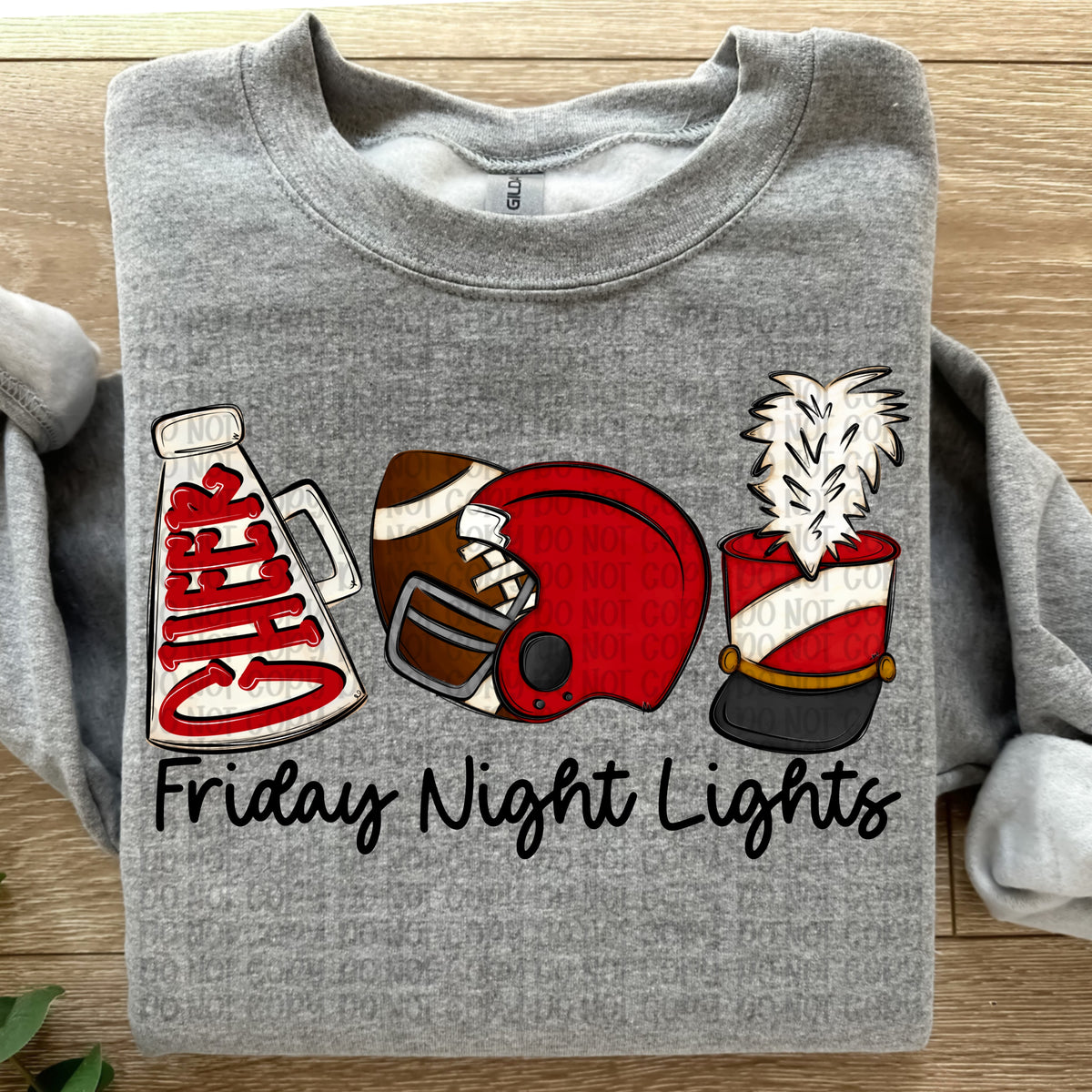 Friday night lights red (VP) DTF Transfer