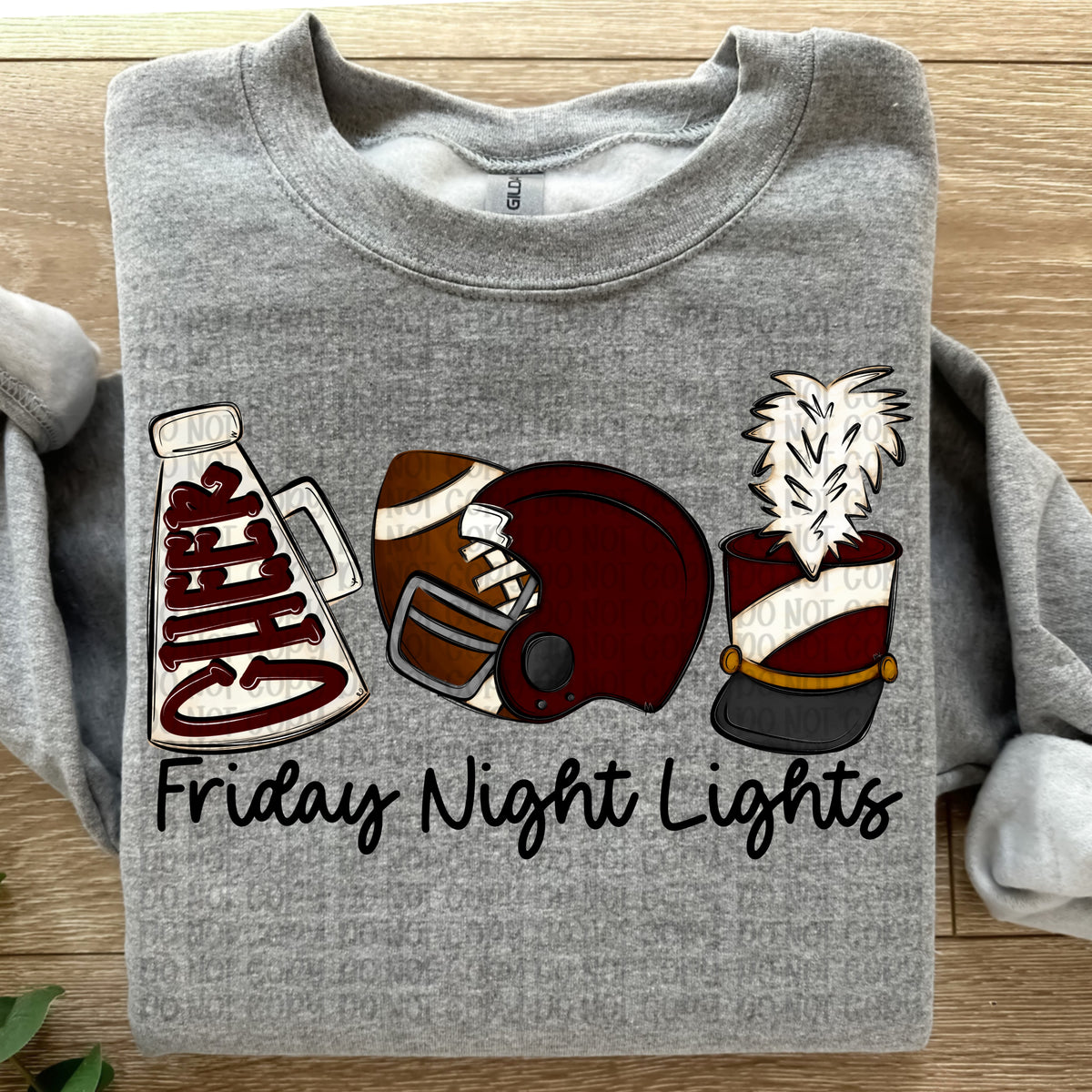 Friday night lights maroon (VP) DTF Transfer