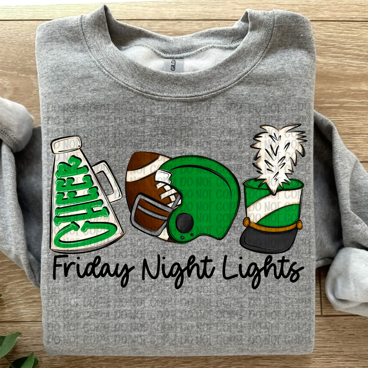 Friday night lights green (VP) DTF Transfer