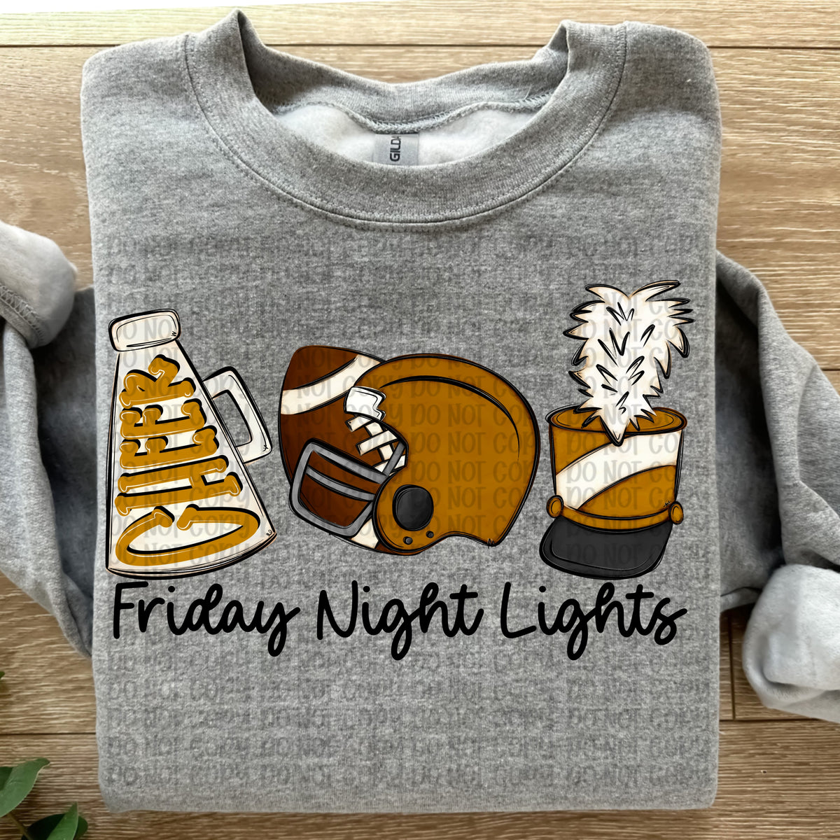 Friday night lights gold (VP) DTF Transfer