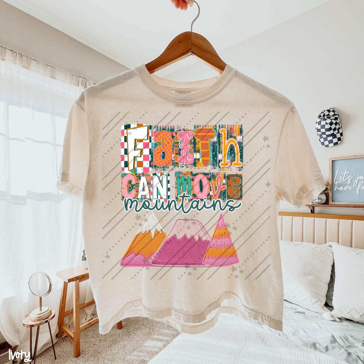 Faith can move mountains magazine font (Carter) DTF Transfer