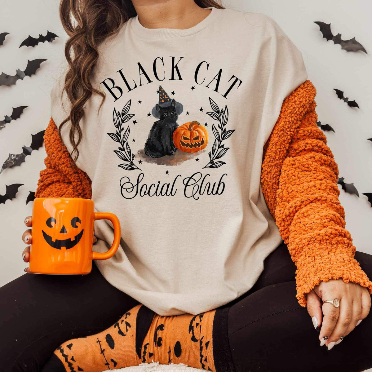 Black cat social club 34218 DTF transfer
