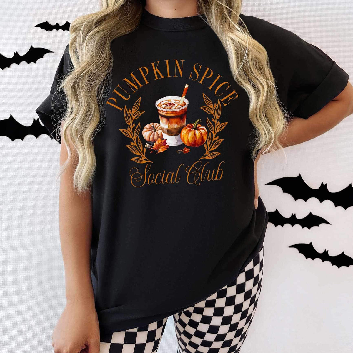 Pumpkin spice social club orange 34222 DTF transfer