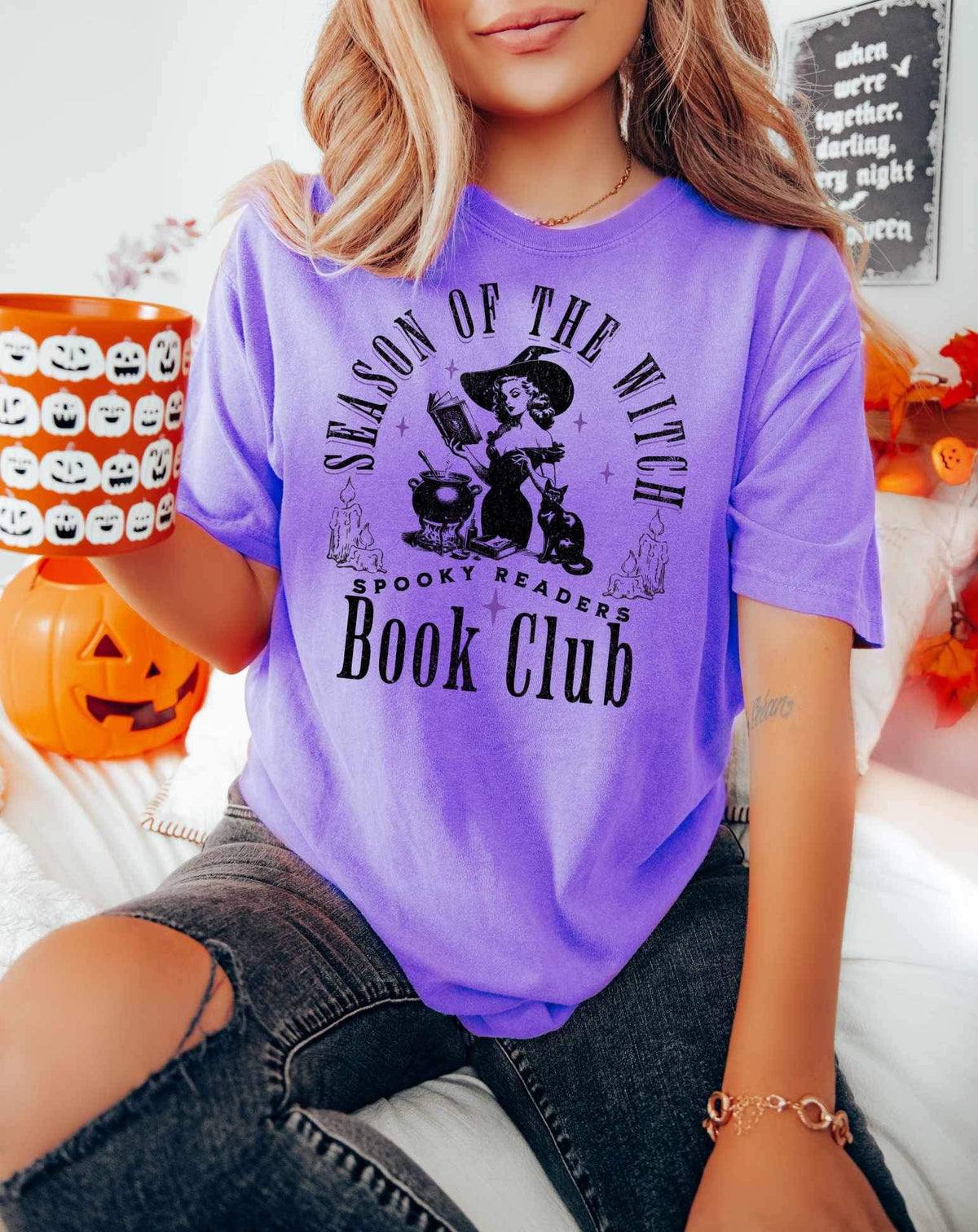 Season of the witch book club BLACK 34262 DTF transfer