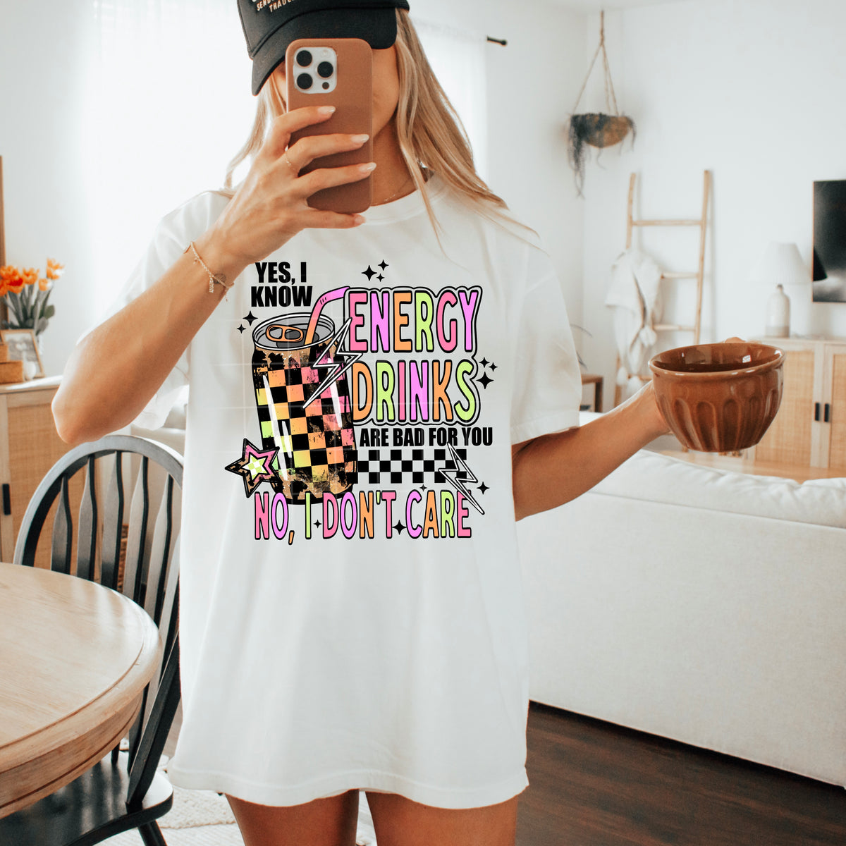 I know energy drinks are bad COLORFUL BLACK (CSC) 105007 DTF transfer