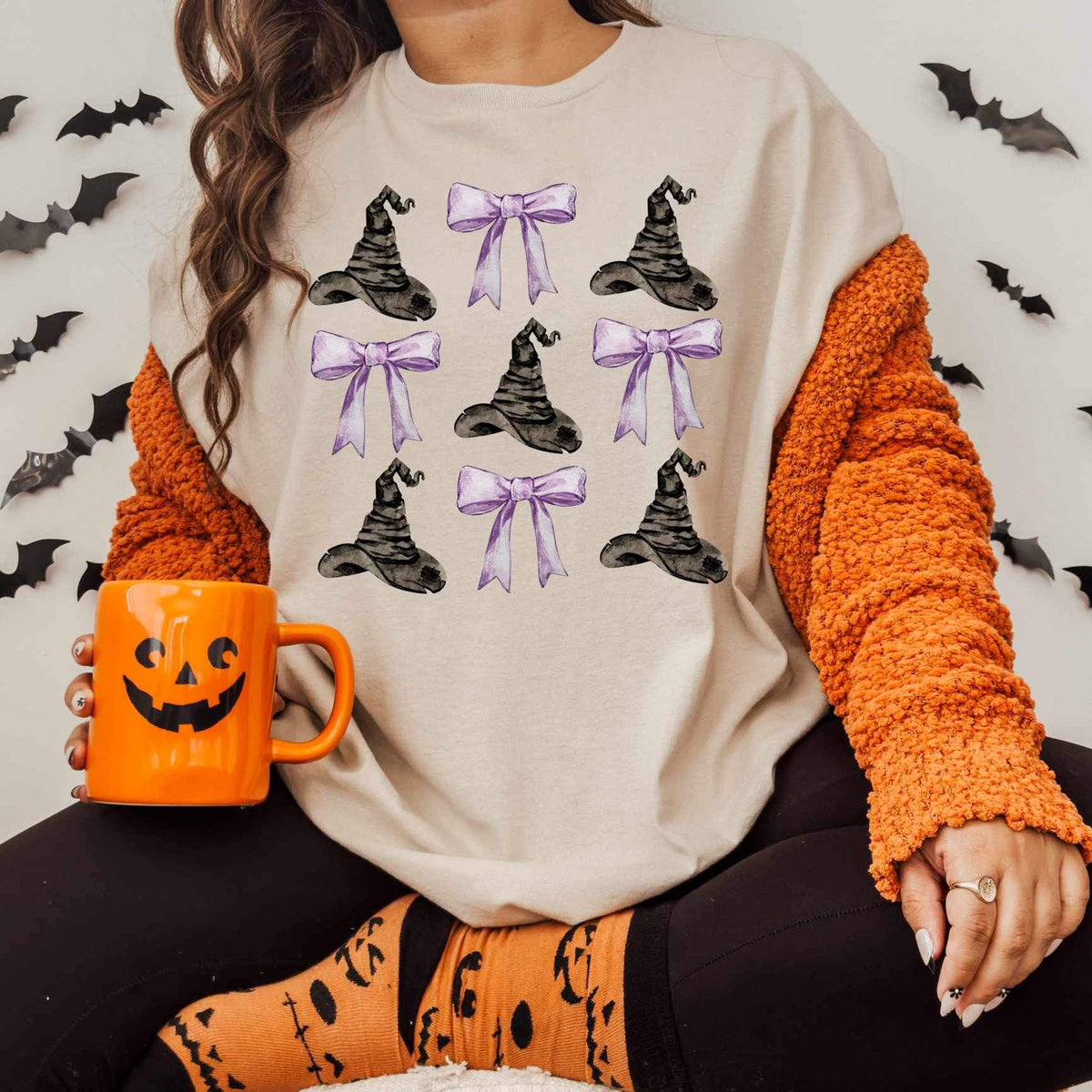 Witch hat bow collage 34215 DTF transfer
