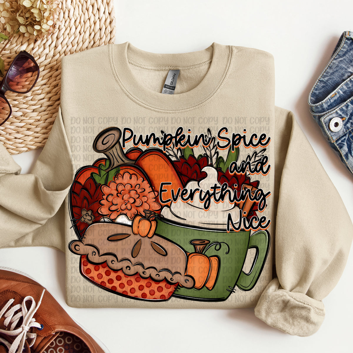 Pumpkin spice & everything nice pie (VP) DTF Transfer