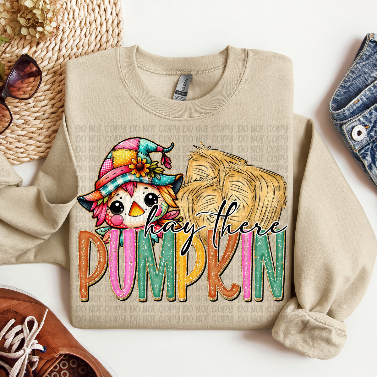 Hay there pumpkin scarecrow (VP) DTF Transfer