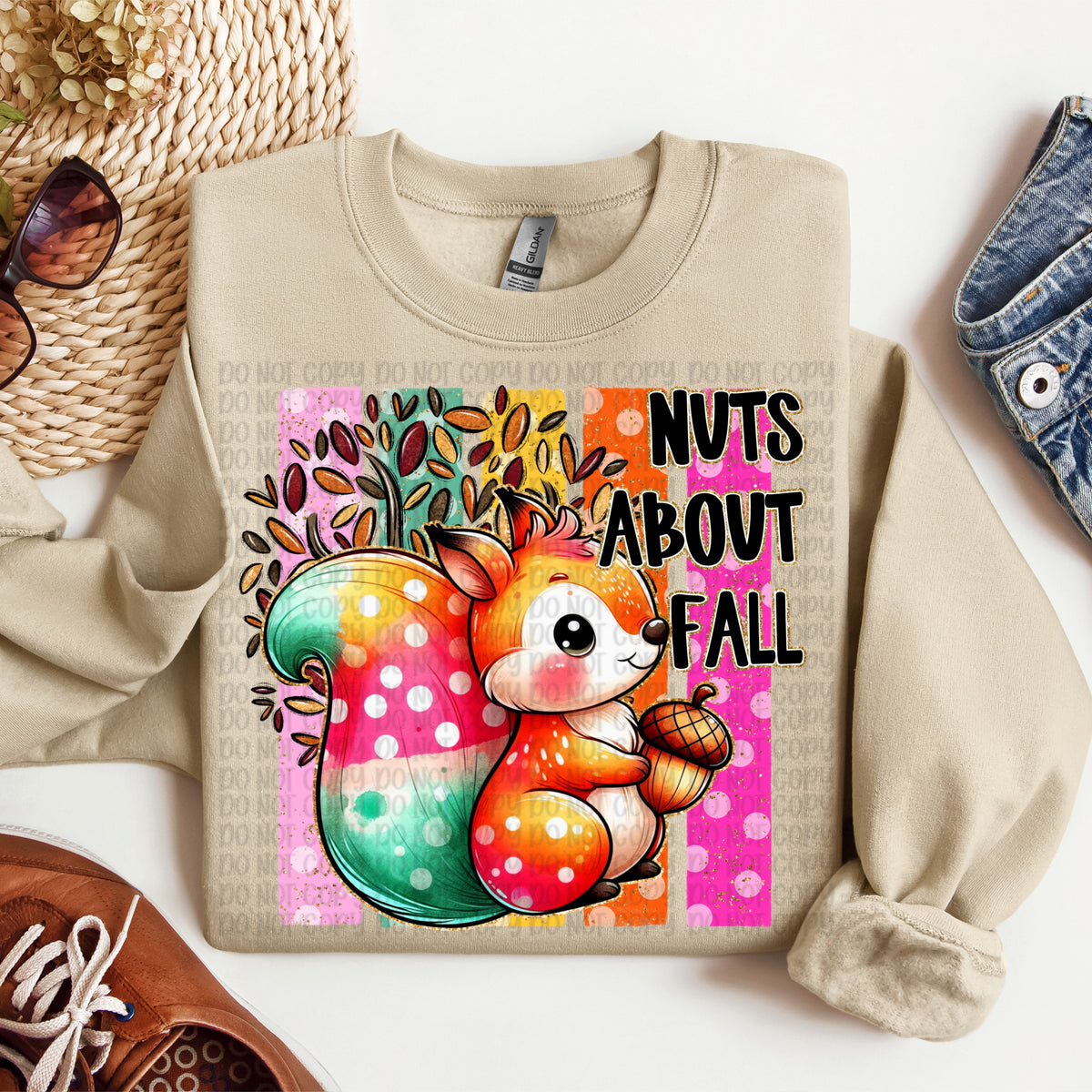 Nuts about fall squirrel (VP) DTF Transfer