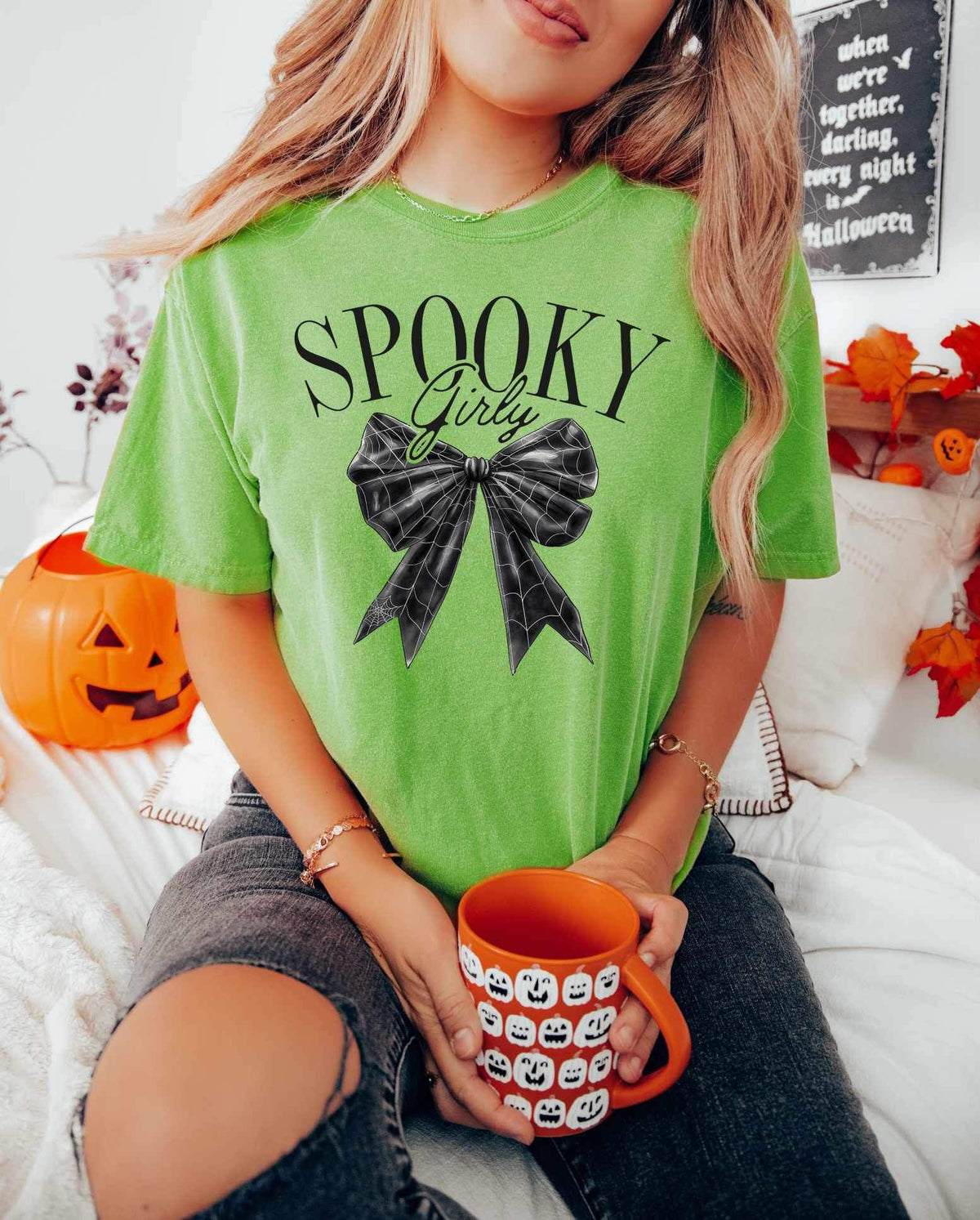 Spooky girly bow 34264 DTF transfer