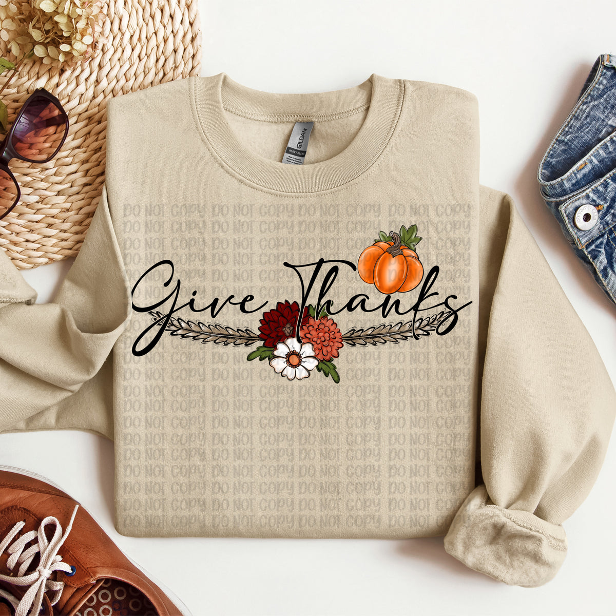 Give thanks with pumpkins (VP) DTF Transfer