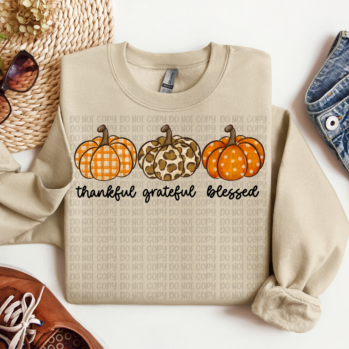 Thankful grateful blessed pumpkins (VP) DTF Transfer