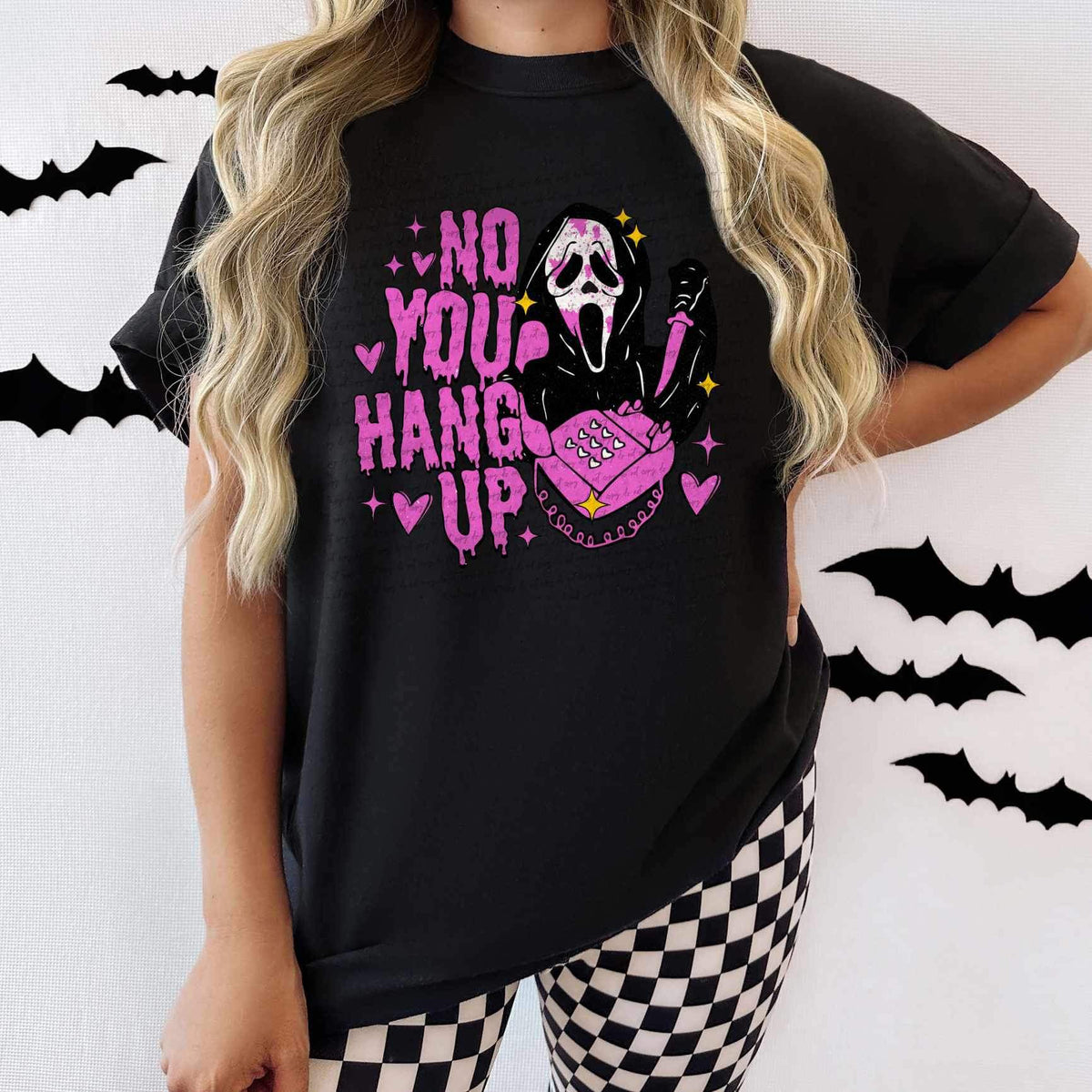 No you hang up pink 34212 DTF transfer