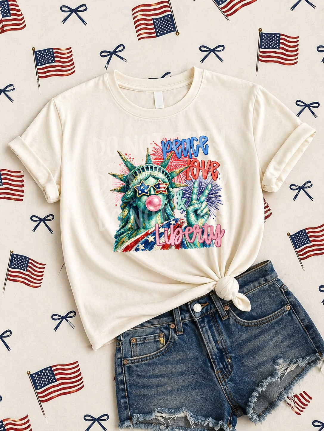Peace love & liberty (DD) DTF transfer