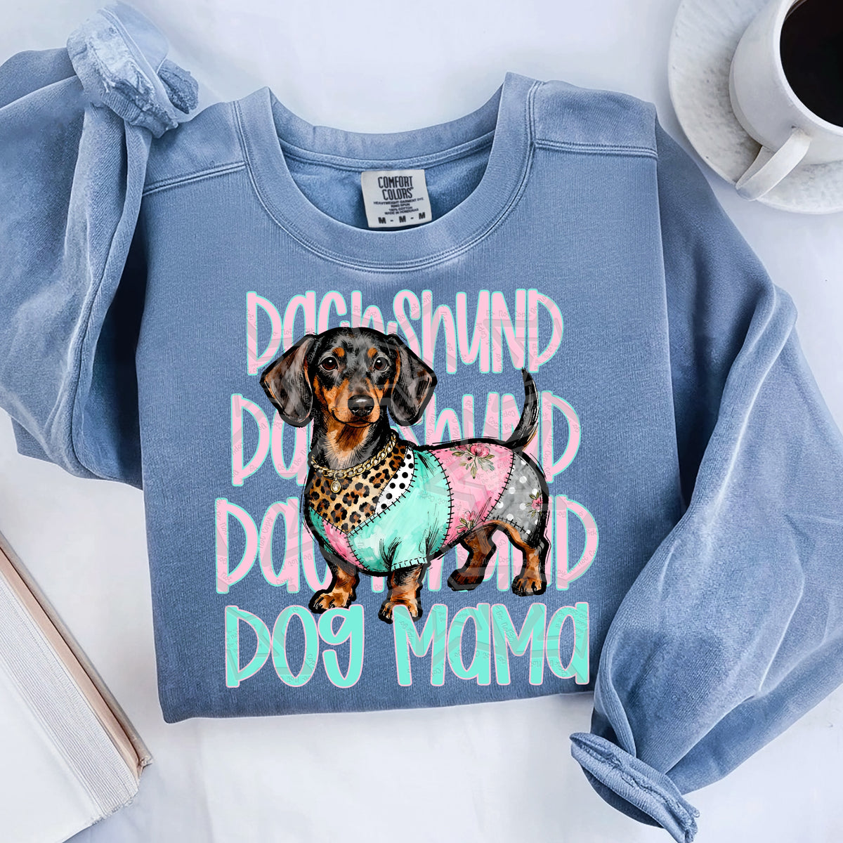 Dachshund dog mama stacked (Virgo) DTF Transfer