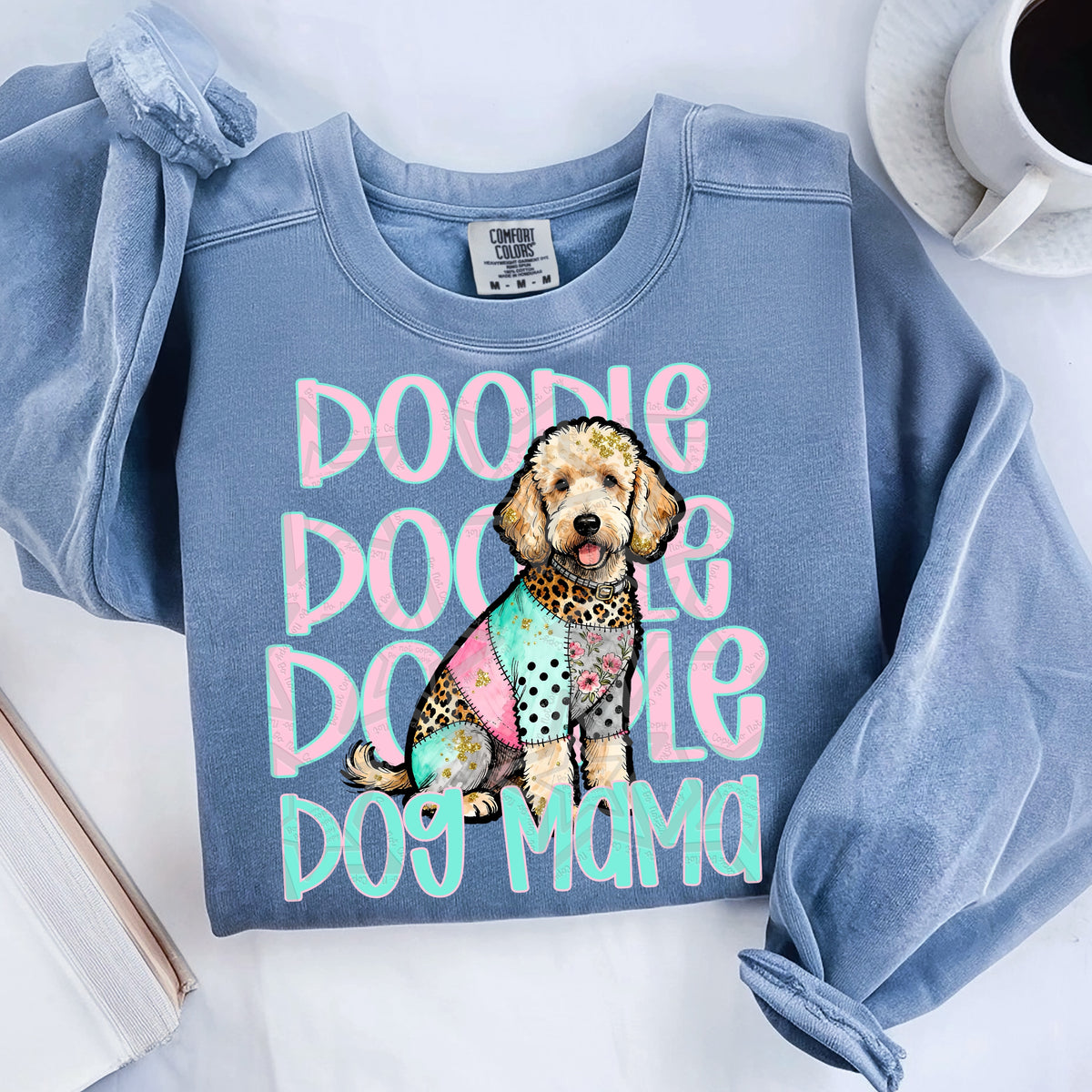 Doodle dog mama stacked (Virgo) DTF Transfer