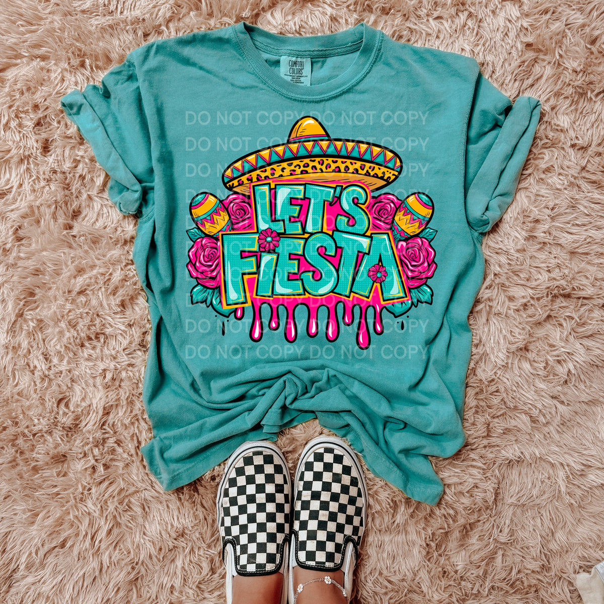 Let's Fiesta Pink Drip (SCG) DTF transfer